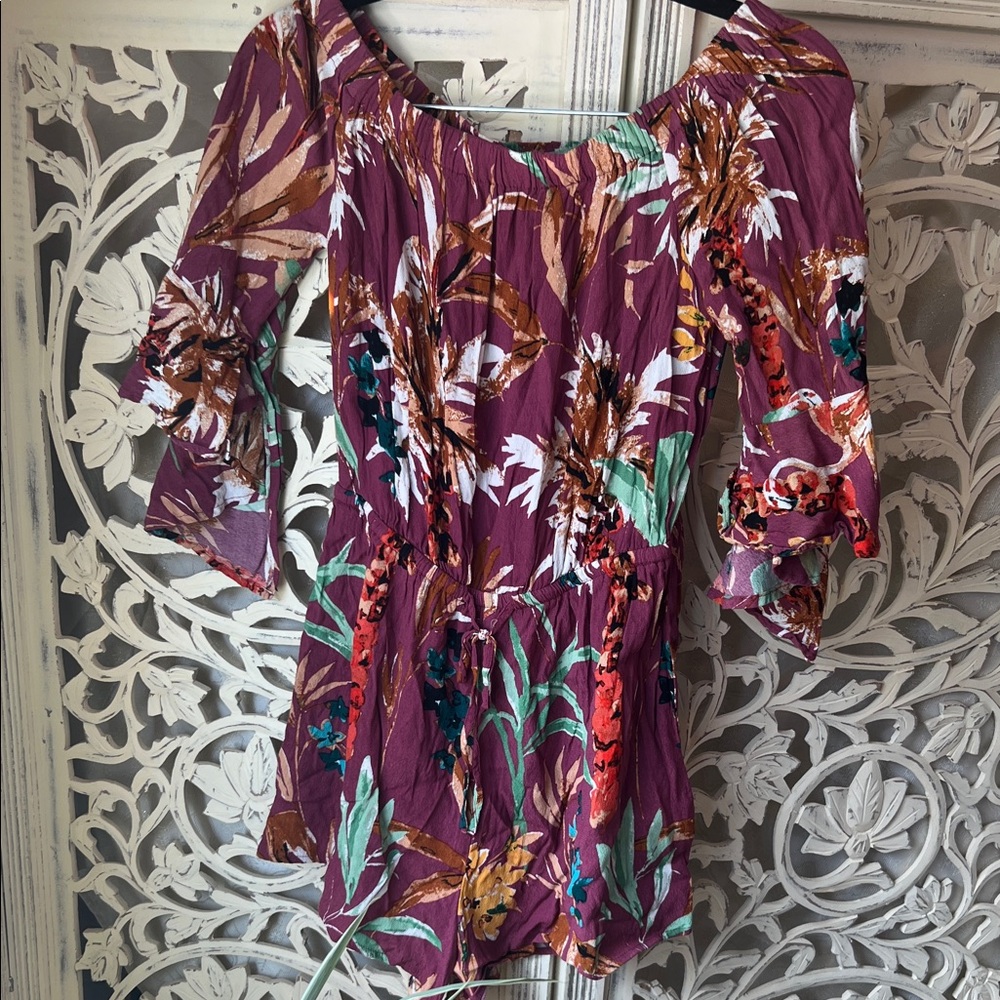Floral Off-Shoulder Women's romper